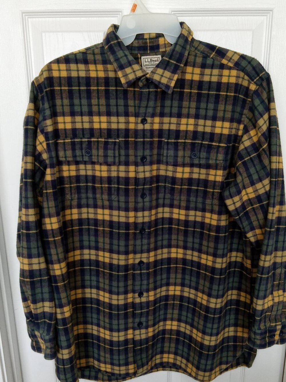 Heavyweight Cotton Flannel Vintage L.L. Bean Plaid Shirt - XL Tall